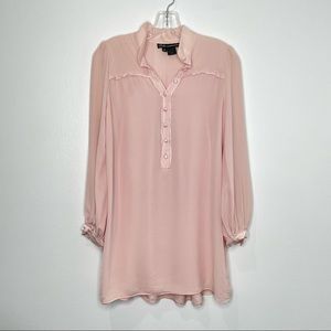 GilberGilmore Silk Tunic/Dress in Light Pink Size S